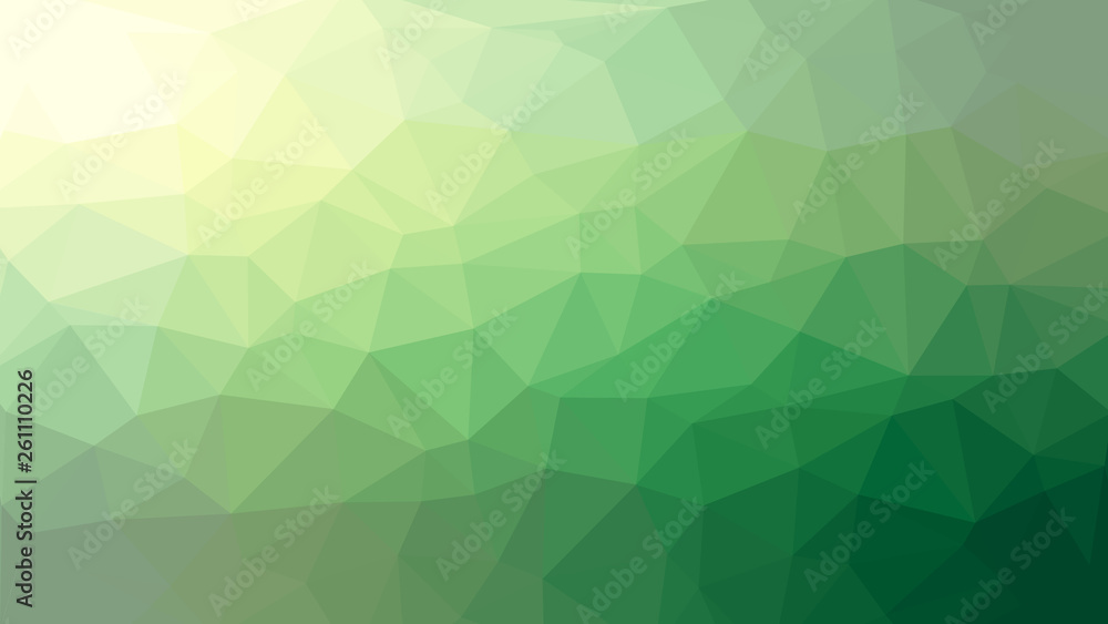 Wall mural Green geometric triangle low poly style gradient graphic background, vector clear template for business design