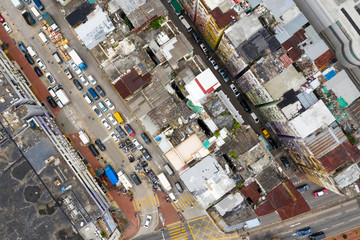 Top view of Hong Kong city