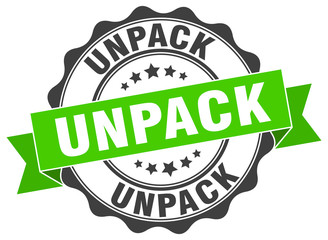 Obraz premium unpack stamp. sign. seal