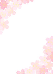 桜　和柄　背景　フレーム