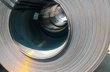Steel sheets rolled up into rolls. Export Steel. Packing of stee