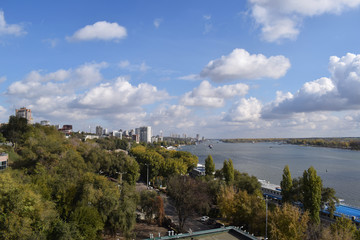 Fototapeta na wymiar panorama of the river in russia