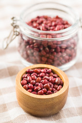 Red adzuki beans.