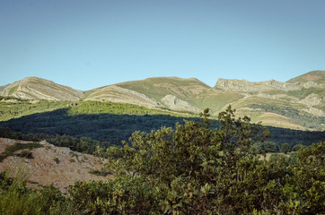 Fototapeta na wymiar Mountain of Palencia Fuentes Carrionas natural park. Palencia