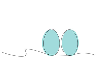 Easter eggs on grass vector illustration