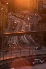 Stockholm, Sweden The view up Folkungagatan from the Fåfängan promontory above town.