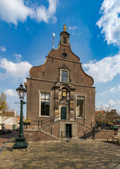 Old town hall of the city of Schiedam, The Netherlands , city hall, monument.