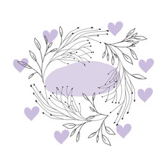 Naklejka premium garland with flowers and leafs isolated icon