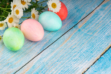 easter and colored eggs