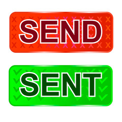 Vector Button Send and Sent