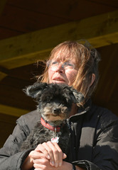 frauenportrait mit hund