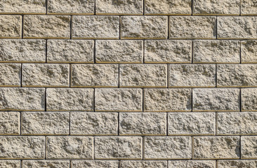 Background from the wall of white brick. yellow beige brick. Brick texture. Building background. Small items