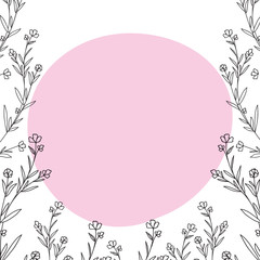frame with flowers isolated icon