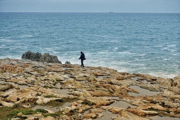 Orzan beach in La Coruna, Spain 