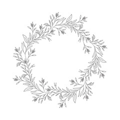 garland with flowers and leafs isolated icon