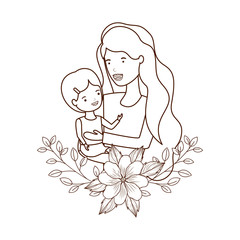 woman with baby avatar character