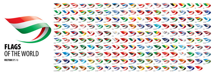 National flags of the countries. Vector illustration on white background © butenkow