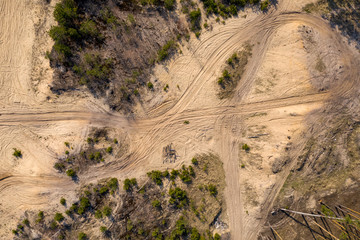 country road, view from above