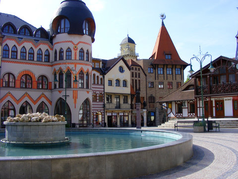 Europa Platz in der Stadt Komarno in der Slowakei