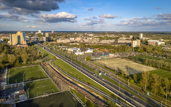 View over Groningen west