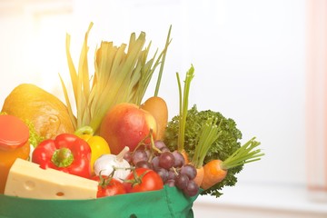 Full shopping  bag closeup