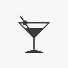 Cocktail Vector Icon - obrazy, fototapety, plakaty