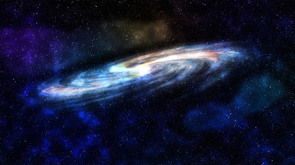 concept art of universe with majestic galaxy  