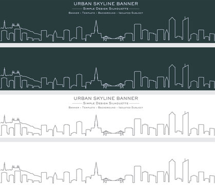 Lyon Single Line Skyline Banner