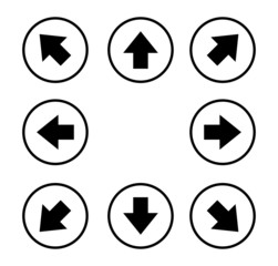black arrows icons set Isolated on white background. vector illustration.