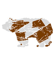 eisbär kratzer risse braunbär grizzlybär schwarzbär bär berge teddy wald tier wildnis wild gefährlich clipart design logo