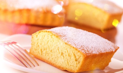 Cake lemon soft butter angel isolated decoration