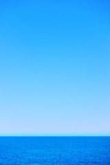 Blue sea and clear sky