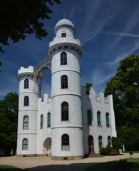 Fototapeta na wymiar The Castle on the Peacock Island (Pfaueninsel) in Berlin from June 11, 2017, Germany