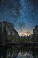 Yosemite Night - obrazy, fototapety, plakaty