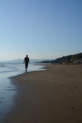 Walking on the beach