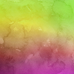 Naklejka premium Colorful bright ink and watercolor texture on white paper background. Paint leaks and ombre effects. Hand painted abstract image.
