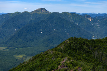 男体山から見た日光白根山