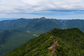 Fototapeta premium 男体山から見た日光白根山