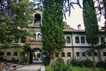 Panorama of Medieval Maglizh Monastery of Saint Nicholas, Stara Zagora region, Bulgaria