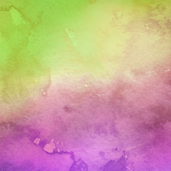 Fototapeta premium Colorful bright ink and watercolor texture on white paper background. Paint leaks and ombre effects. Hand painted abstract image.