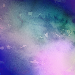 Colorful bright ink and watercolor texture on white paper background. Paint leaks and ombre effects. Hand painted abstract image.