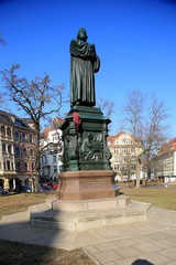 Luther Memorial, Martin Luther Memorial, Karlsplatz, Eisenach, Germany, Europe