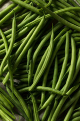 Raw Green Organic French String Beans