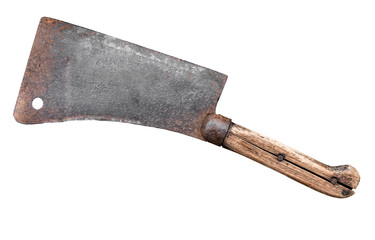 Isolated Meat Cleaver Or Hatchet