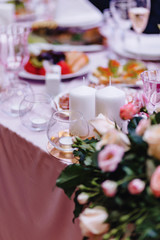 wedding decor, flowers and floral design at the banquet and ceremony