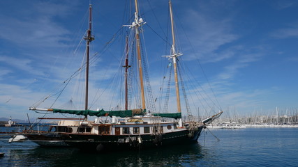 Fototapeta na wymiar Old style Sailing Boat