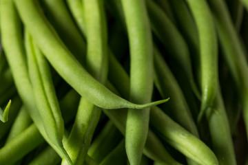 Raw Green Organic French String Beans