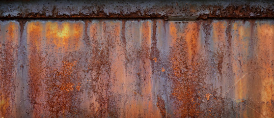Rusty metal textured background. Old rough rusted grungy surface