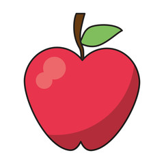 Apple fruit cartoon isolated