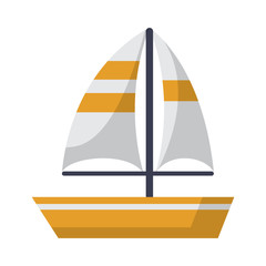 Sailboat ship symbol cartoon